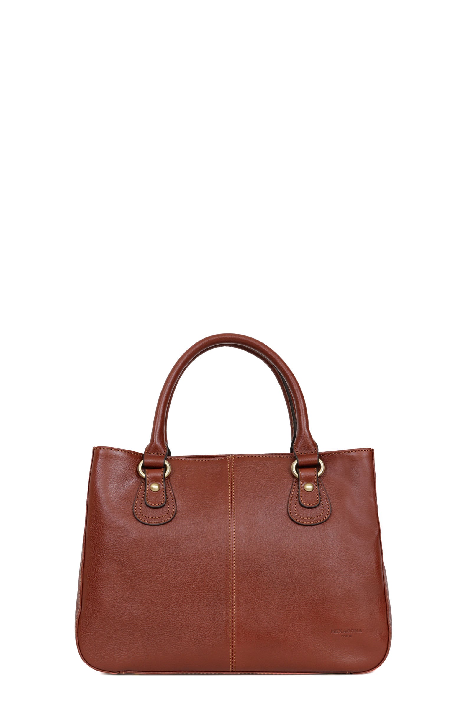 Handbag with 2 handles - Leather - Marron