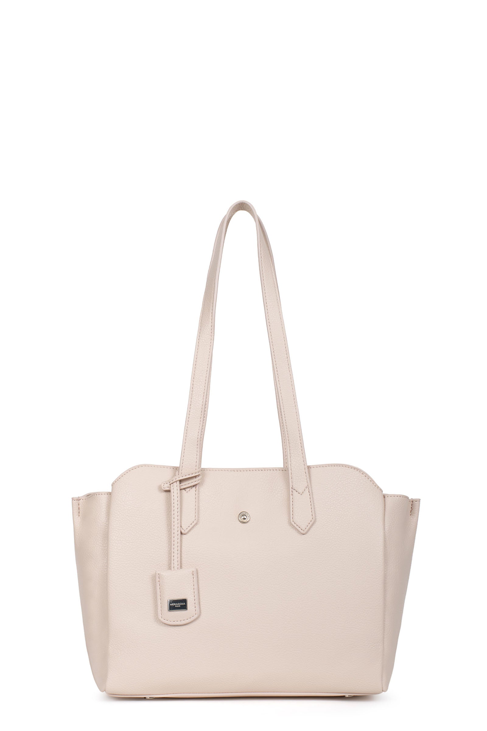 Shoulder bag with 2 handles - Nude