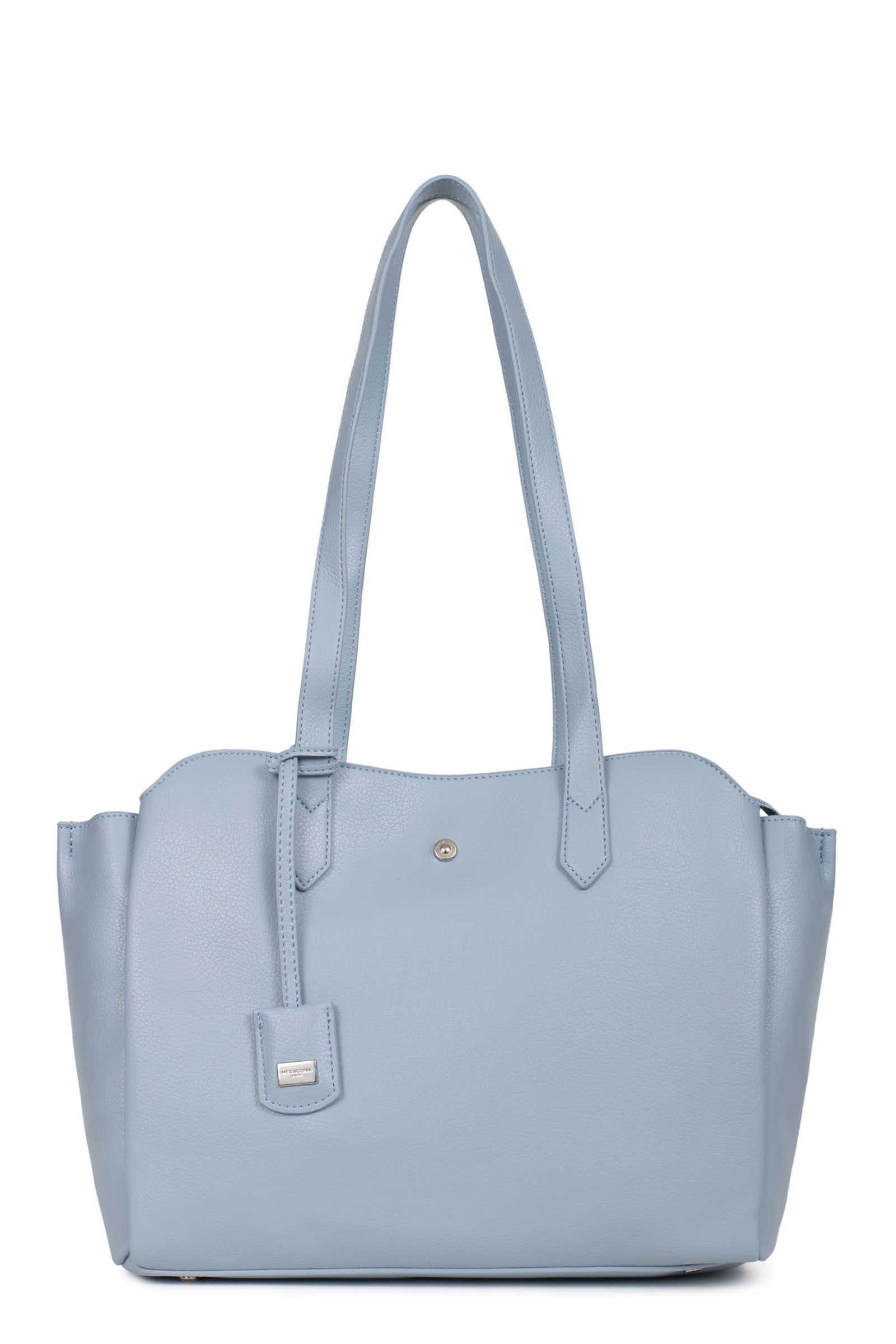 Shoulder bag with 2 handles - Bleu-clair