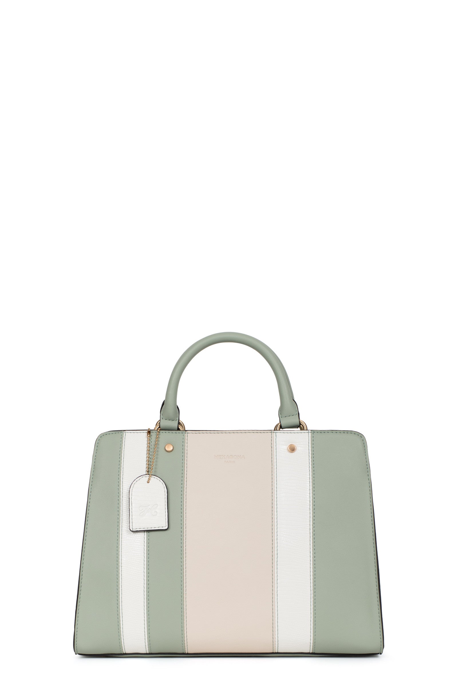 Handbag with 2 handles - Menthe/multicolore