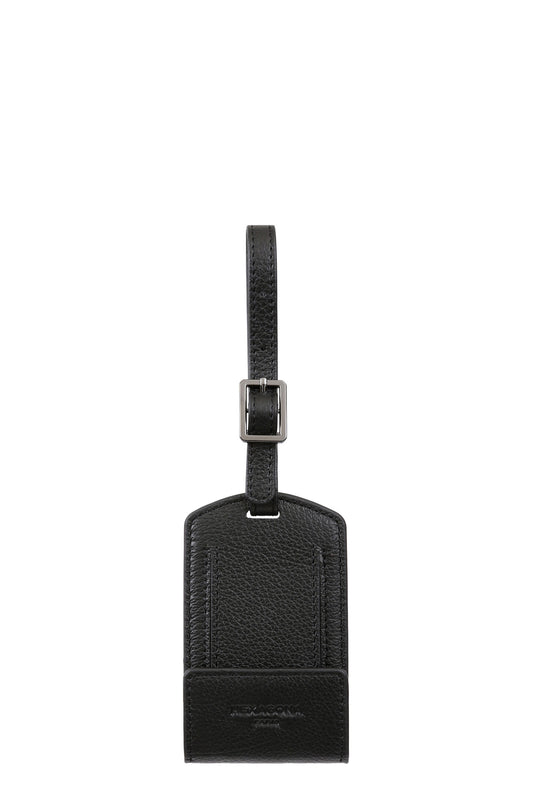 Luggage tag - Leather - Noir