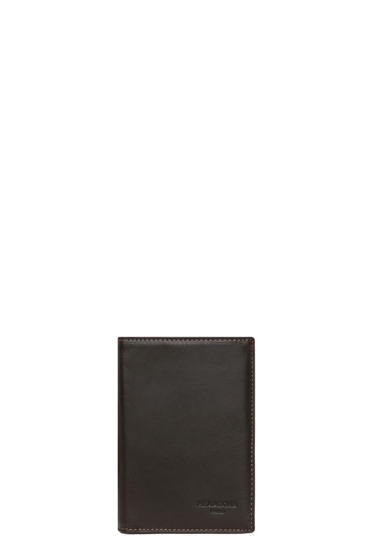 European wallet - 2 flaps - Leather - Marron