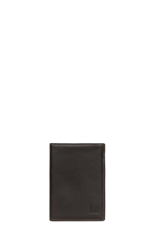 European wallet - 2 flaps - Leather - Marron