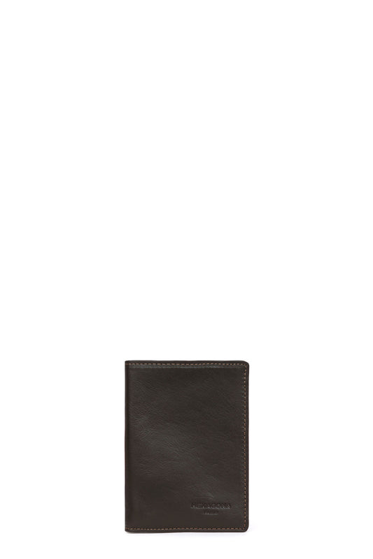 European wallet - 1 flap - Leather - Marron