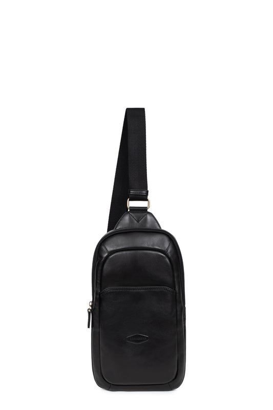 Sac monobretelle - Cuir - Noir