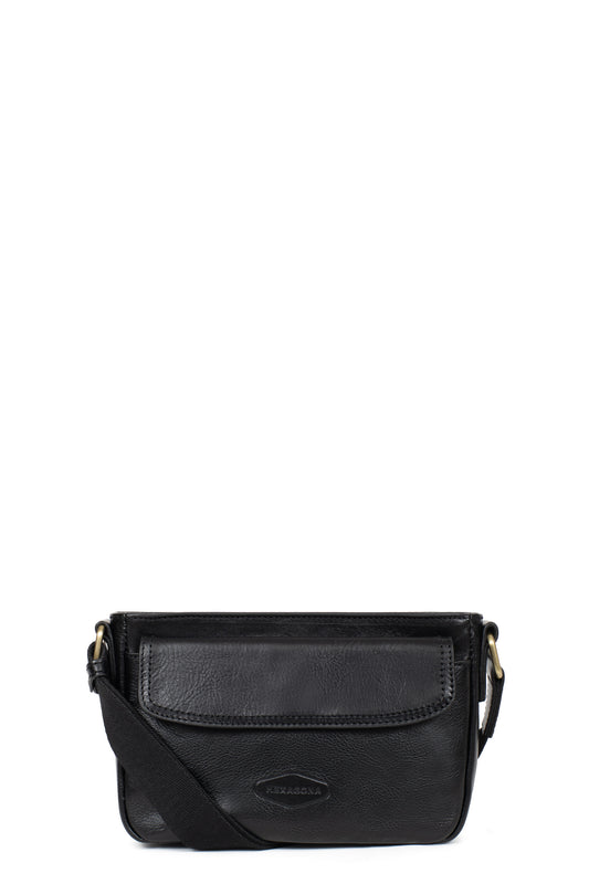 Sac reporter - Cuir - Noir