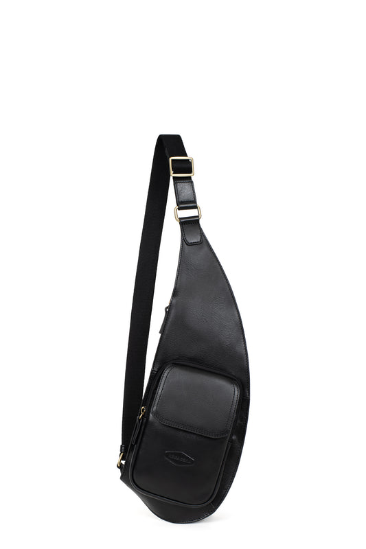 Sac monobretelle - Cuir - Noir