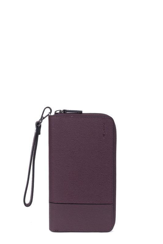 Travel companion - Stop RFID - Leather - Bordeaux