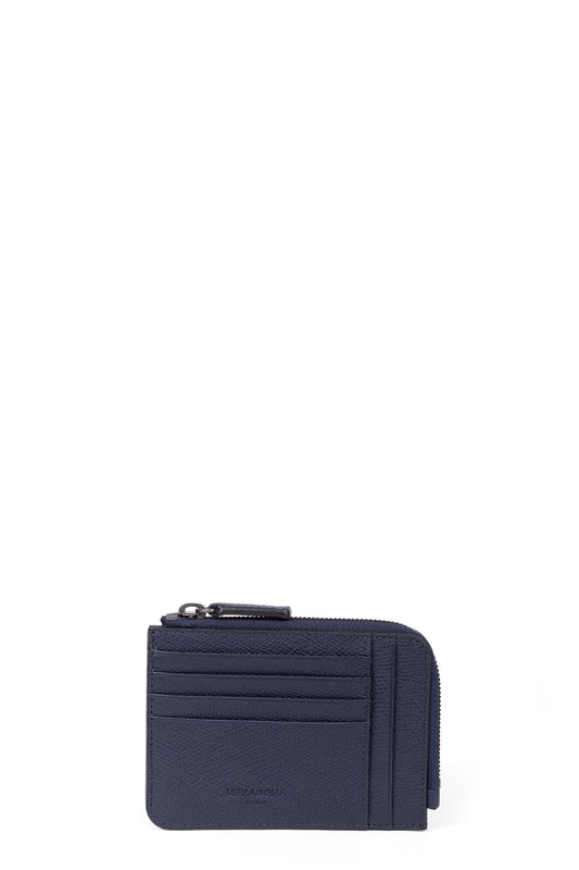 Card holder - Stop RFID - Leather - Marine