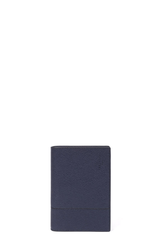 European wallet - 3 flaps - RFID Stop - Leather - Marine