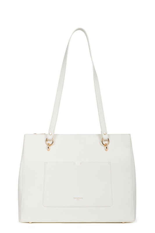 Shoulder bag with 2 handles - A4 - Blanc