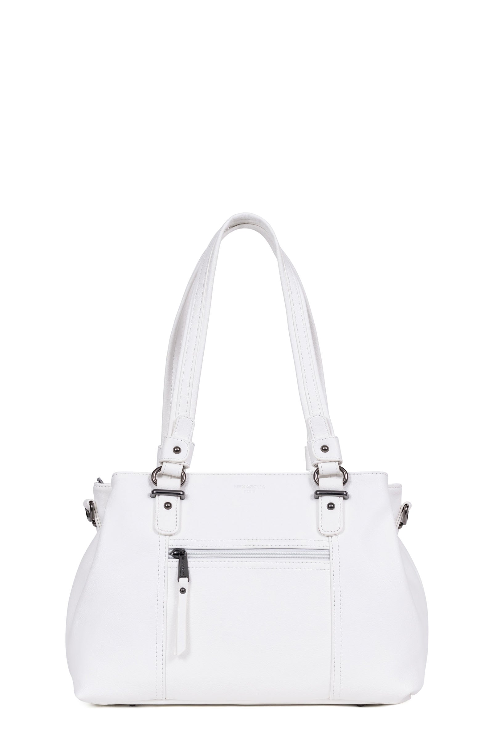 Shoulder bag with 2 handles - Blanc