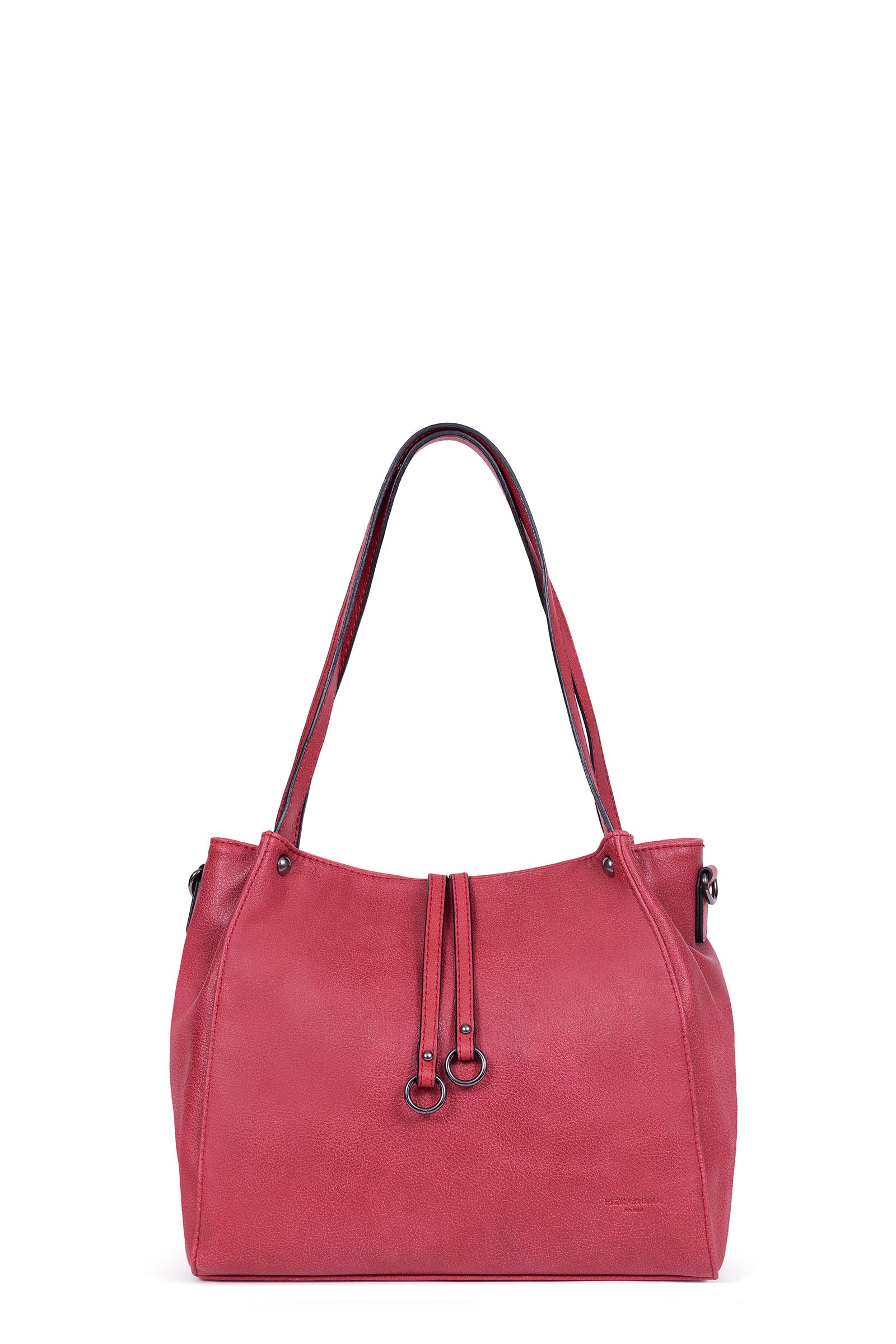 Shoulder bag with 2 handles - Framboise