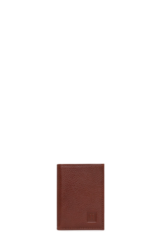 Card holder - 1 flap - Leather - Marron