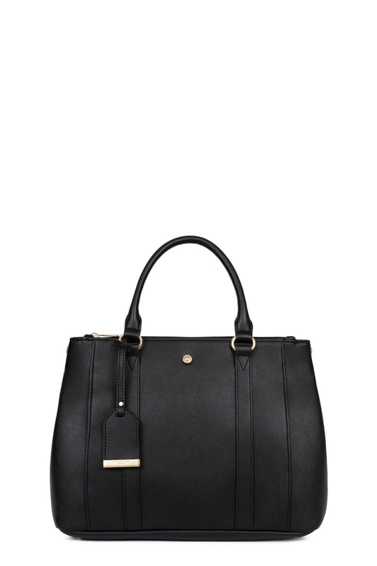 Handbag with 2 handles - Noir