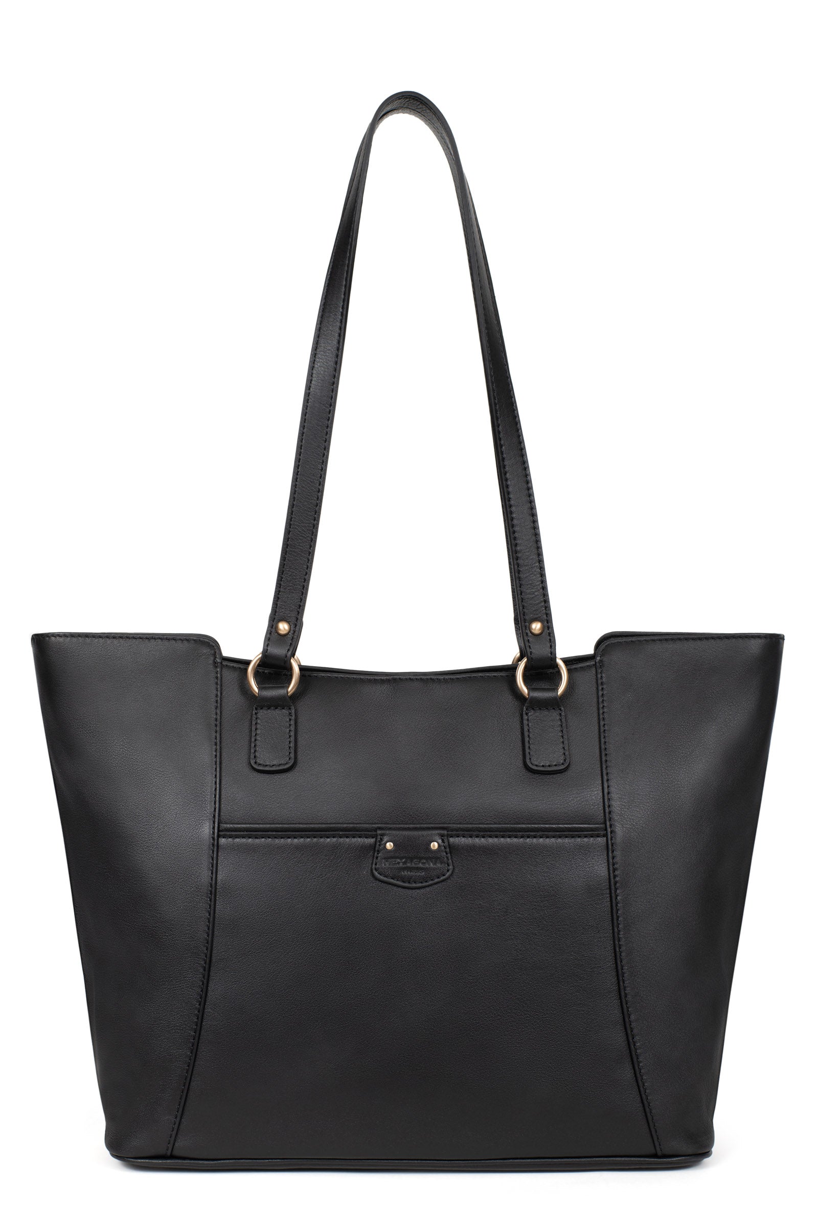 Sac cabas porté épaule - A4 - Cuir - Noir