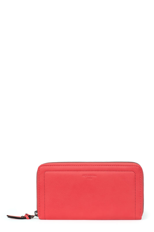 Long wallet - Stop RFID - Leather - Corail