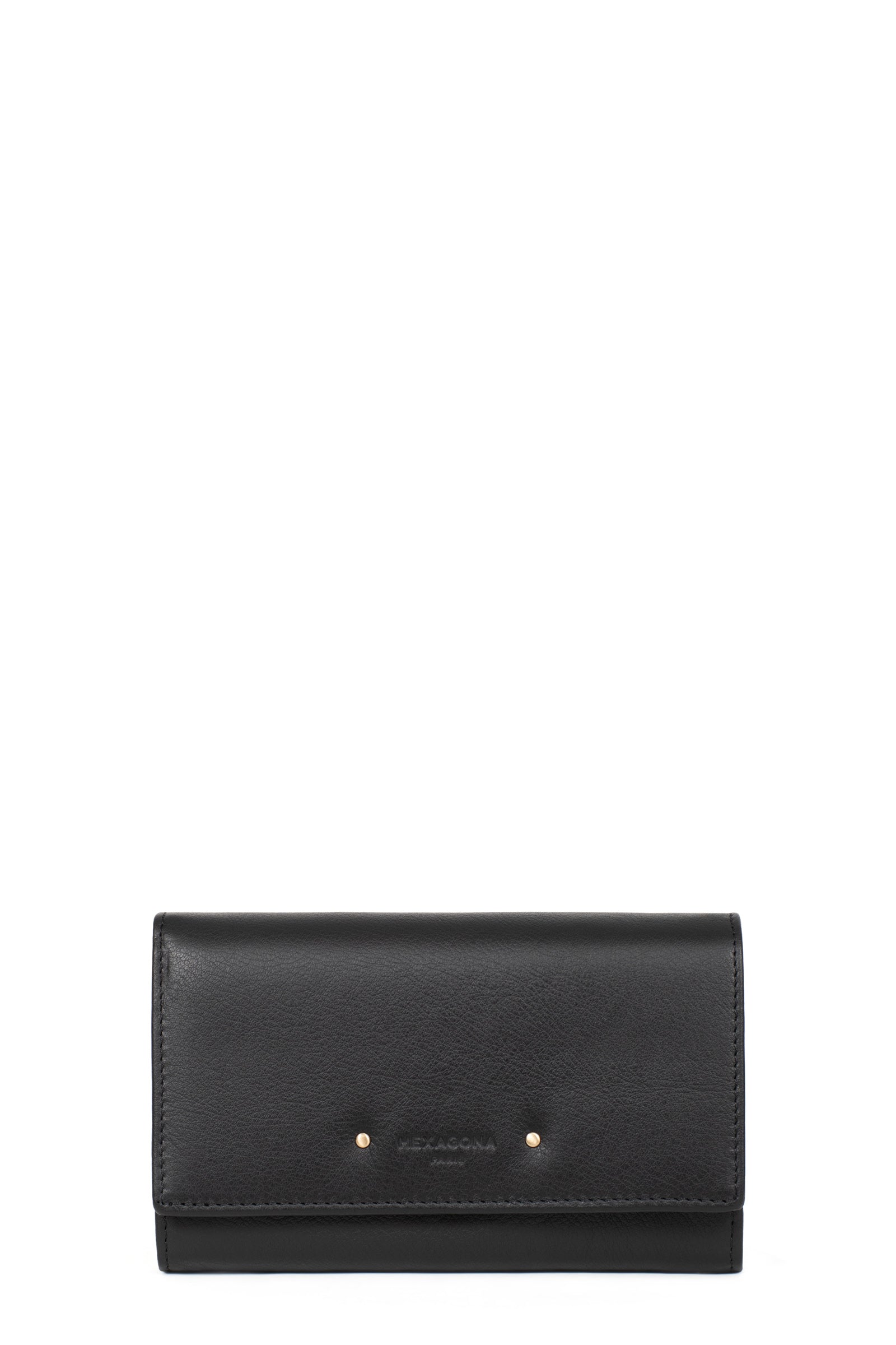 Portefeuille long - 1 volet - Stop RFID - Cuir - Noir