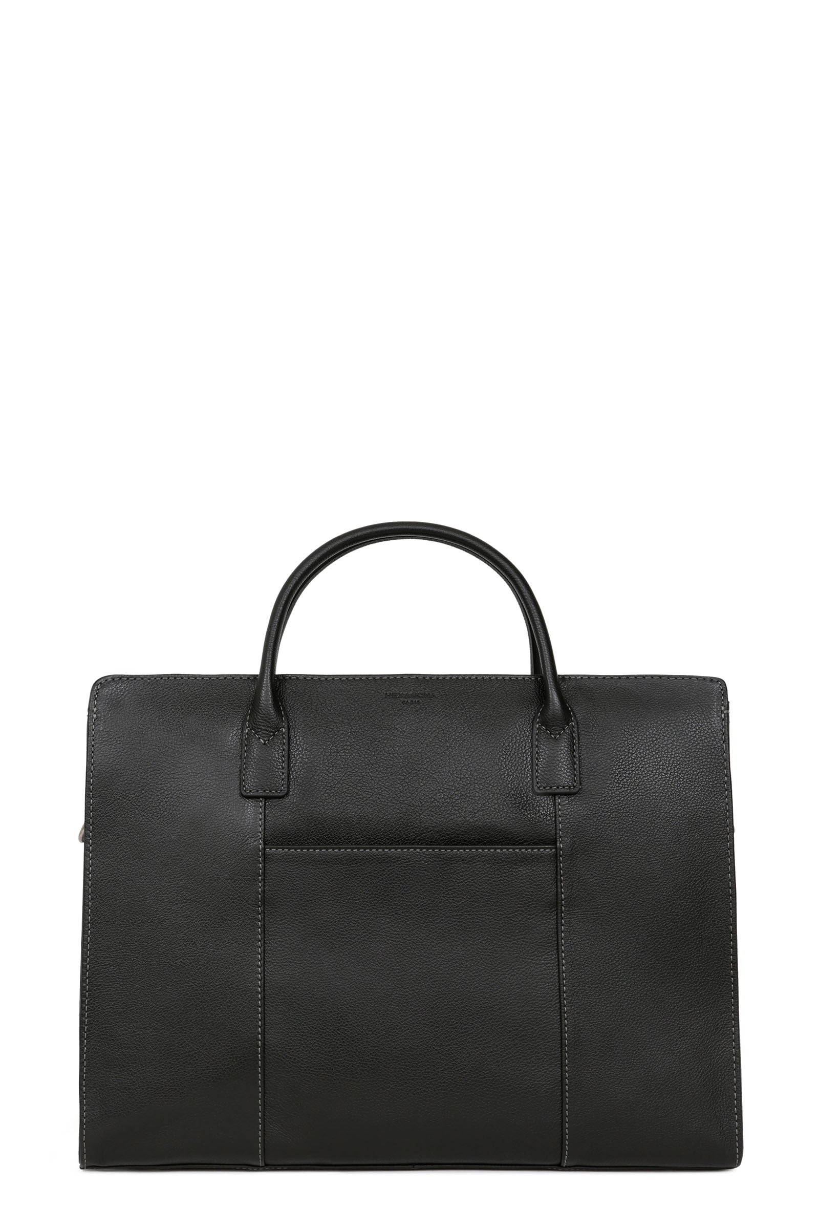 Briefcase - A4 - Leather - Noir