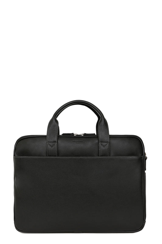 Briefcase - 15" &amp; A4 - Leather - Noir