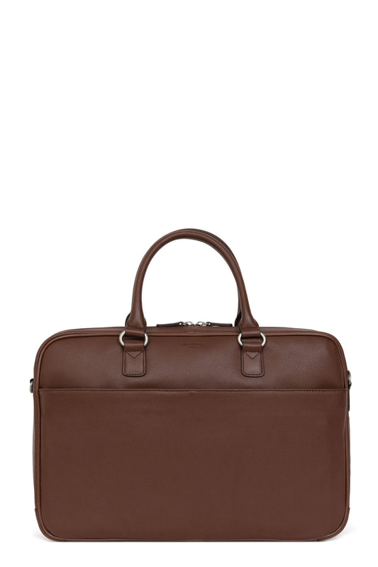 Briefcase - 13" &amp; A4 - Leather - Chocolat