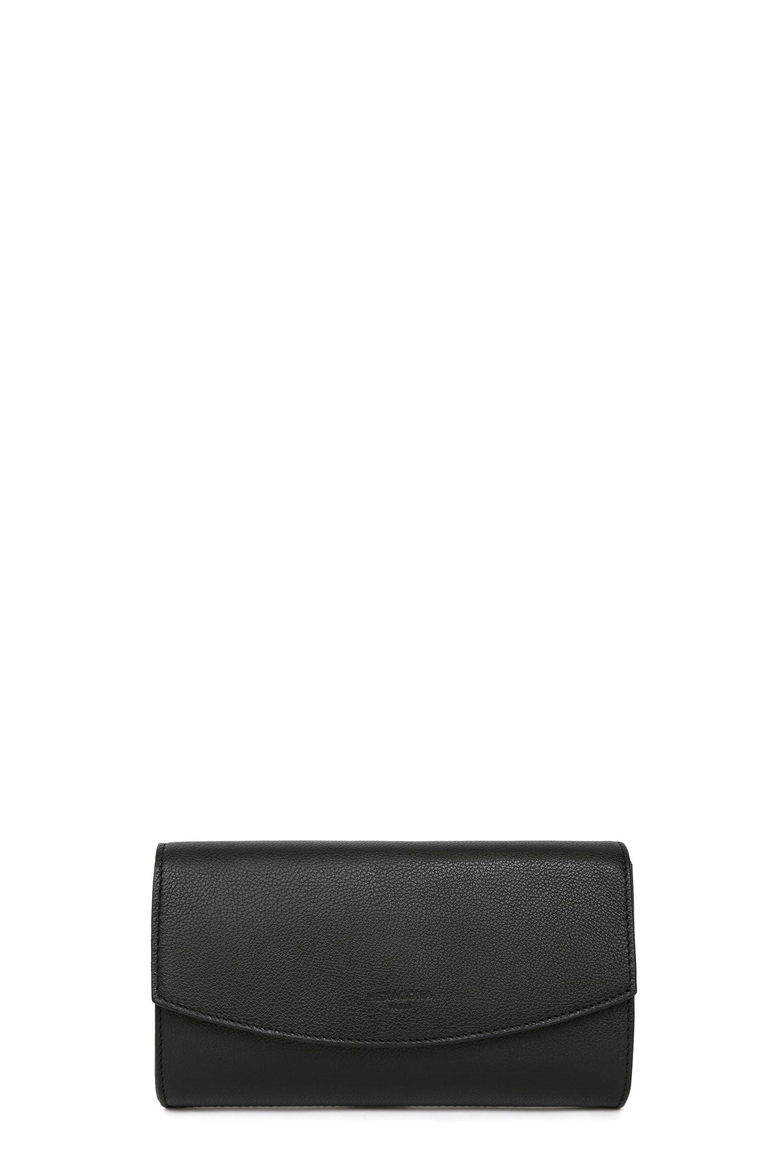 Evening clutch - Leather - Noir