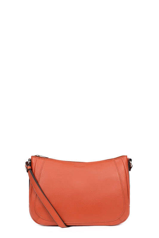 Crossbody bag - Leather - Orange