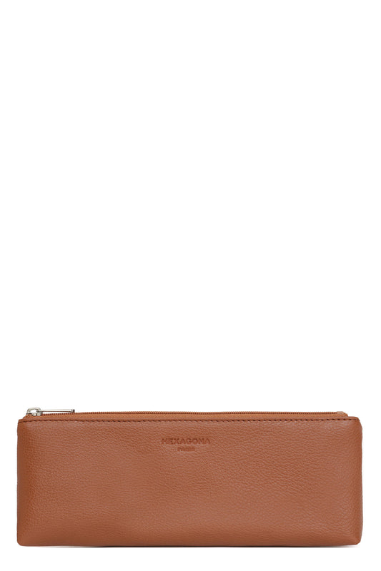 Pencil case - Leather - Caramel