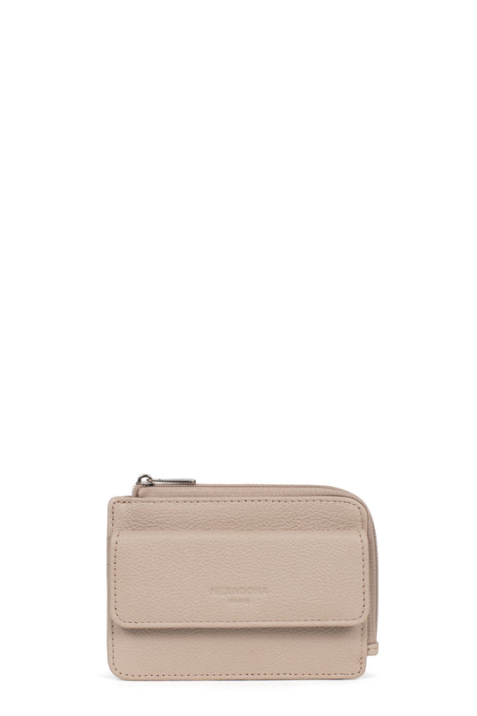 Card holder - 1 flap - Leather - Naturel