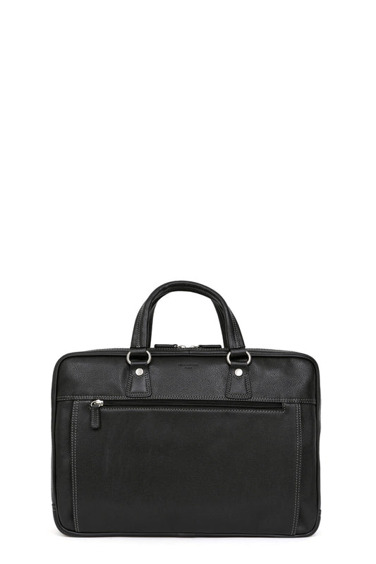 Briefcase - A4 - Leather - Noir