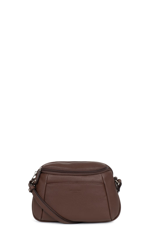 Crossbody bag - Leather - Chocolat