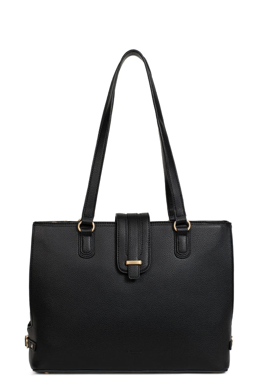 Shoulder bag with 2 handles - A4 - Noir