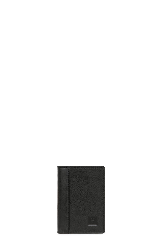 Card holder - 1 flap - Leather - Noir