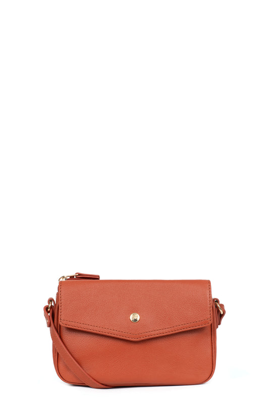 Crossbody bag - Leather - Orange