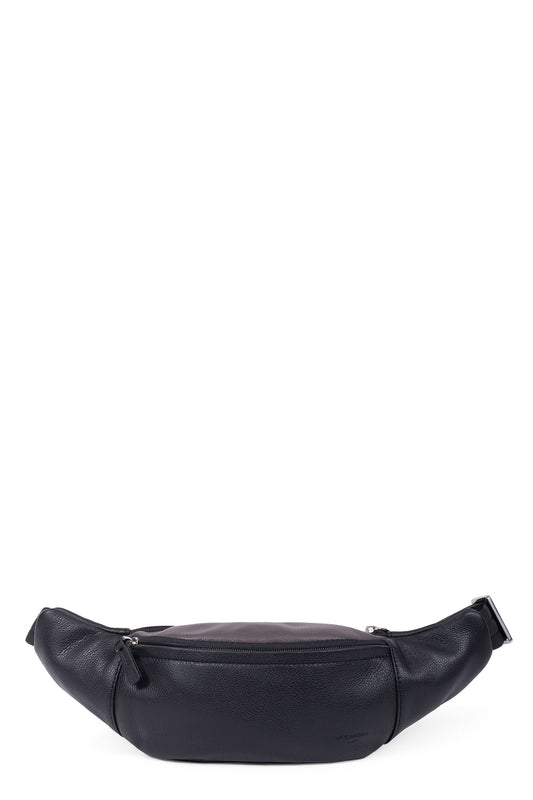 Belt bag - Leather - Noir/taupe