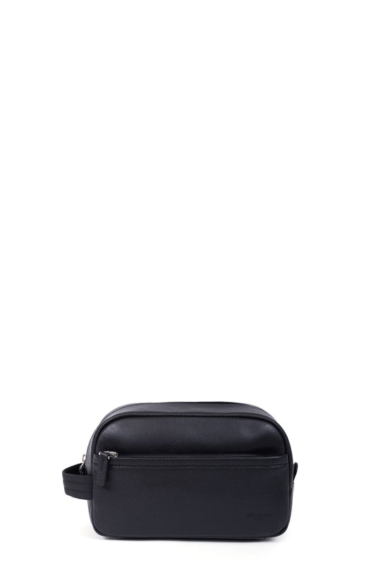 Toiletry bag - Leather - Noir