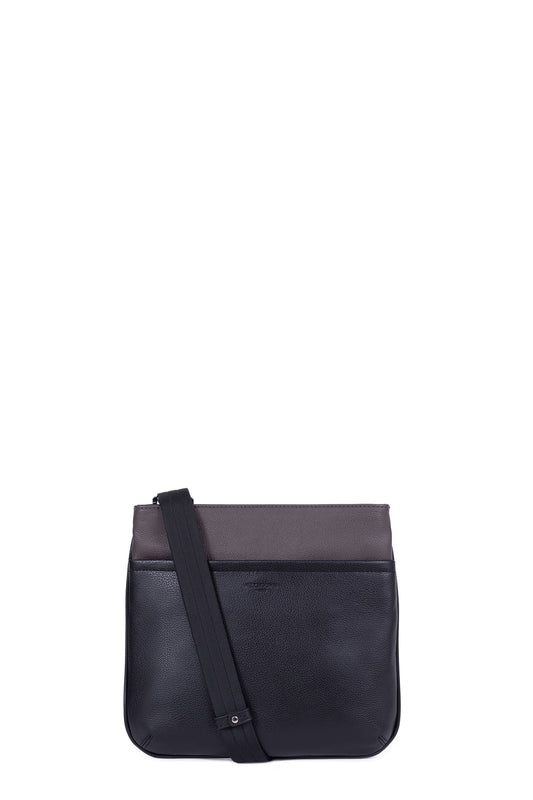 Bag - Leather - Noir/taupe