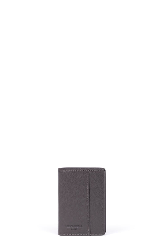 Card holder - 1 flap - RFID stop - Leather - Taupe