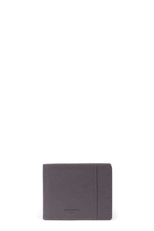 Italian wallet - 2 flaps - RFID stop - Leather - Taupe