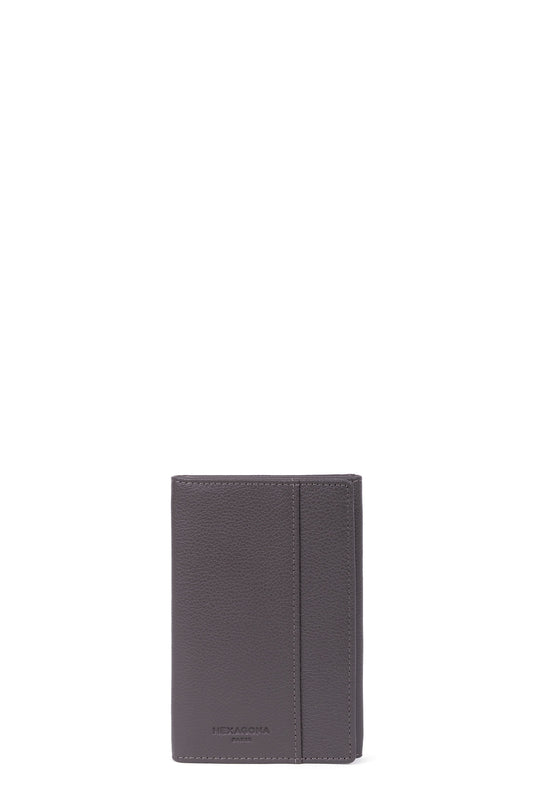 Paper holder - 3 flaps - RFID stop - Leather - Taupe