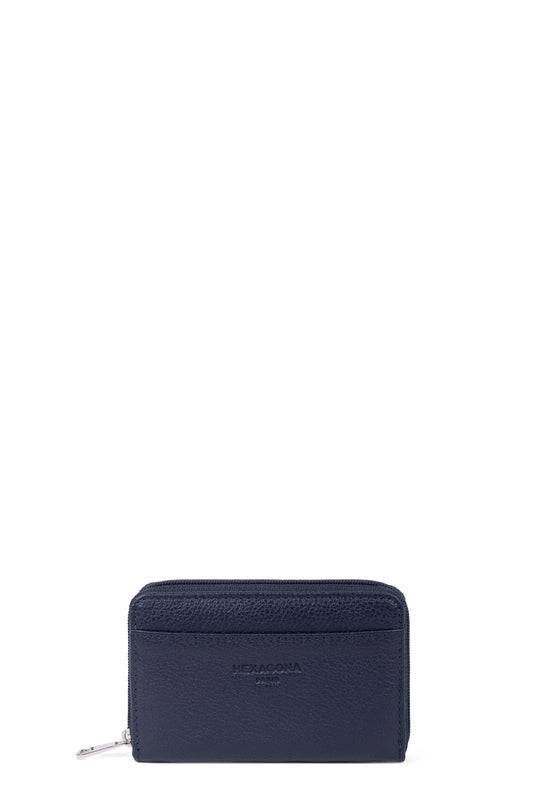 Card holder - Stop RFID - Leather - Marine