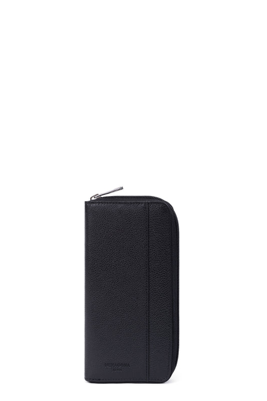 Long wallet - Stop RFID - Leather - Noir