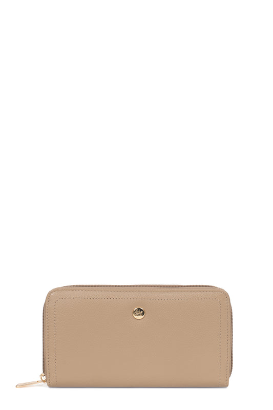 Long wallet - RFID blocking - Leather - Désert