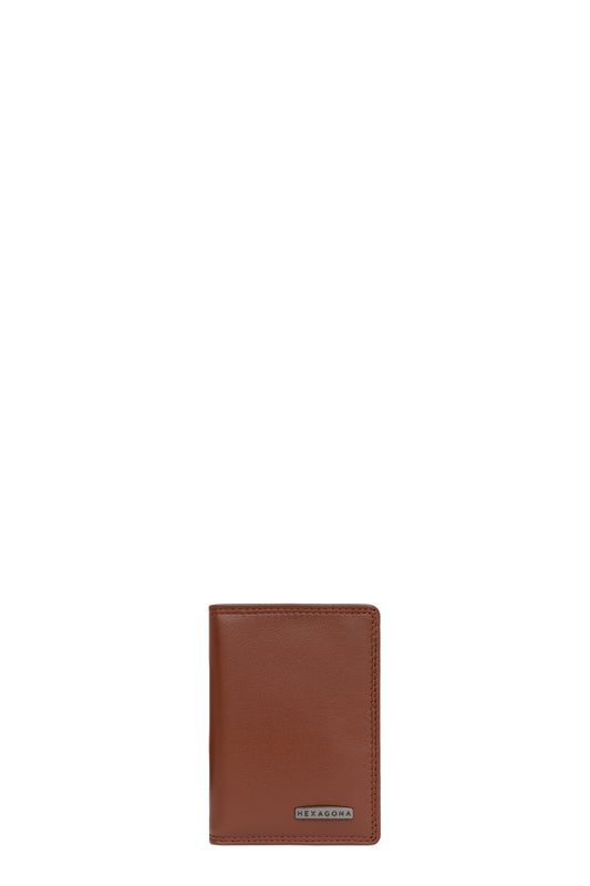 Card holder - 1 flap - RFID stop - Leather - Cognac